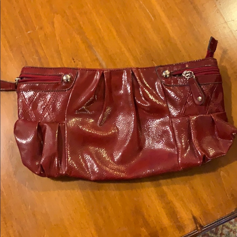 Kristin Davis Burgundy Hand Bag